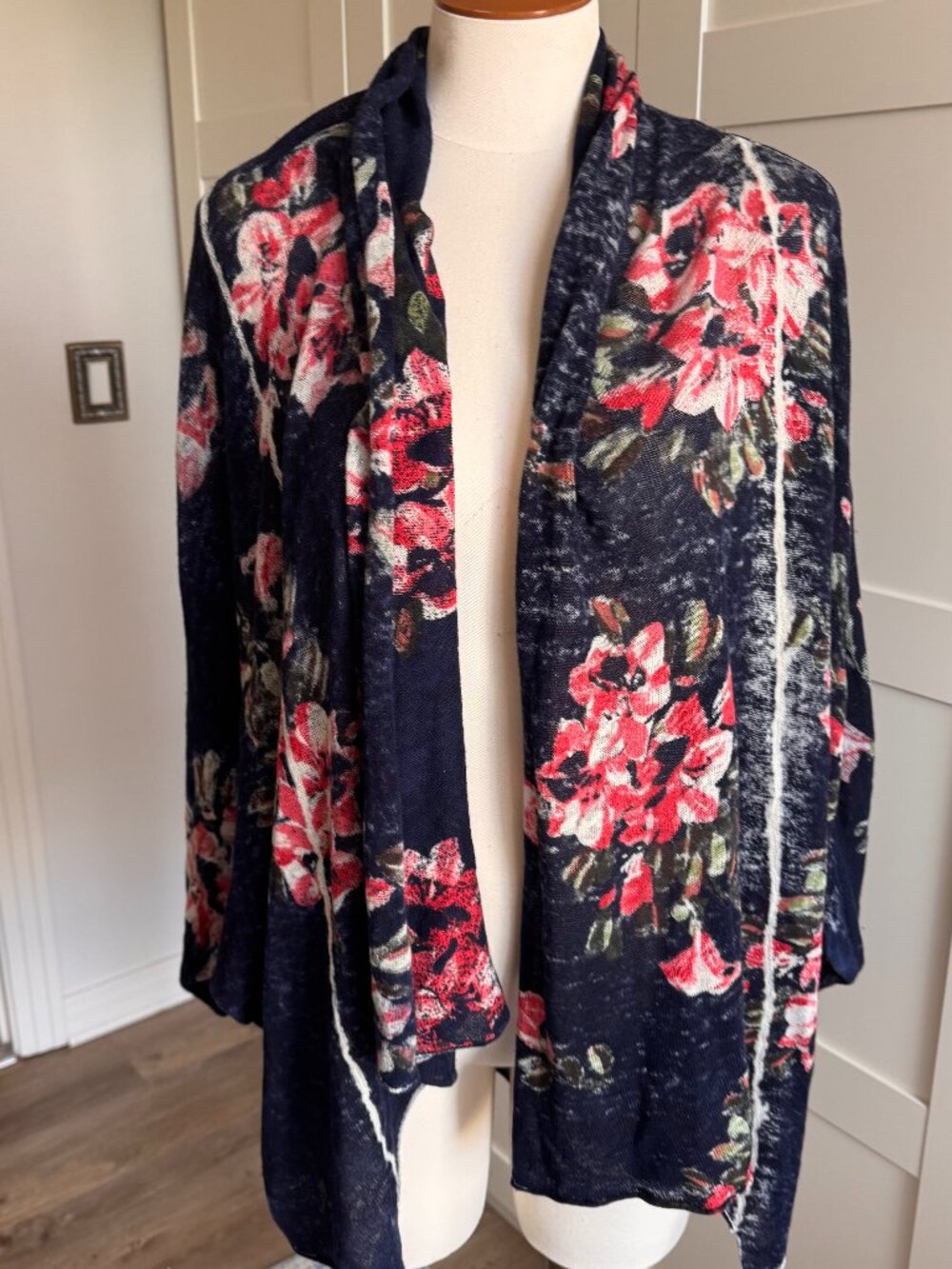 NWT ANTHROPOLOGIE Knitted & Knotted Cardigan Linen sweater Kimono Large
